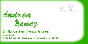 andrea mencz business card